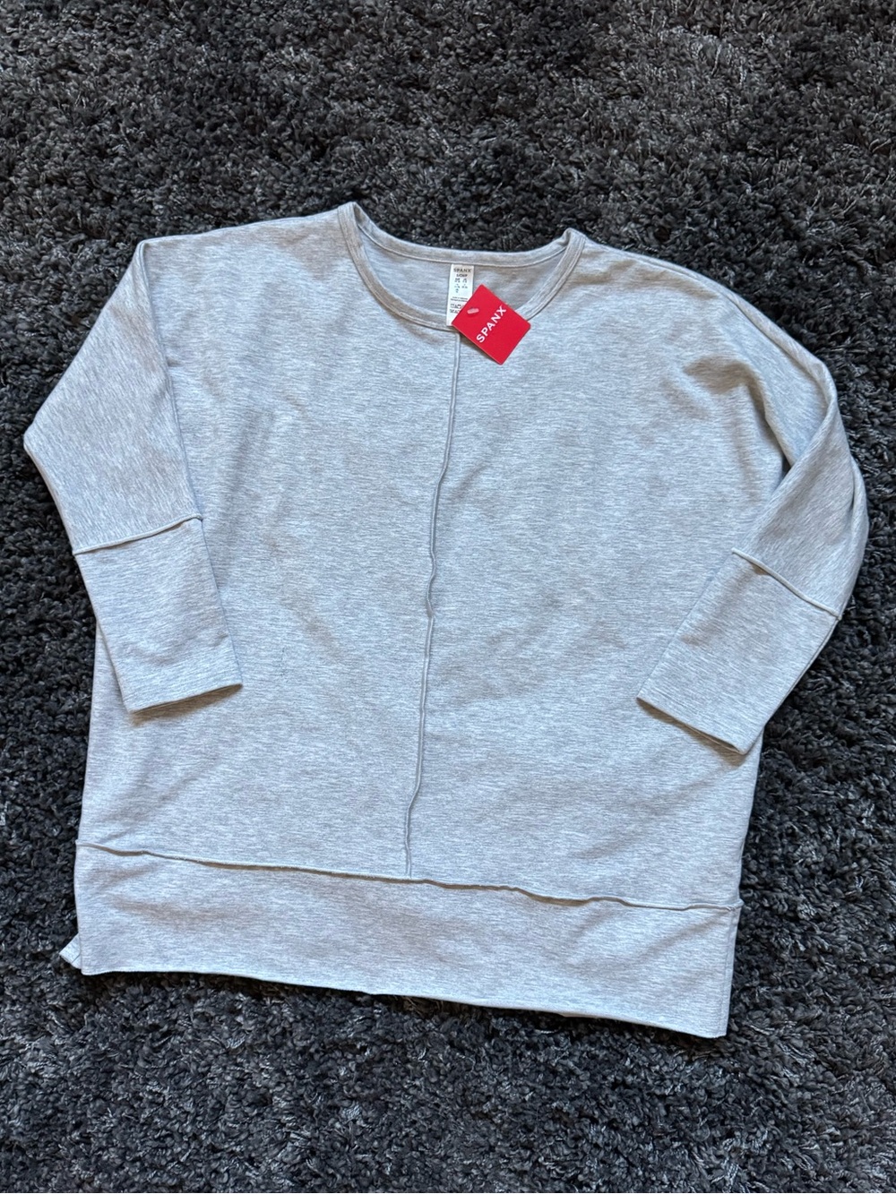 Stylish Spanx Dolman Gray Top- Size Small
